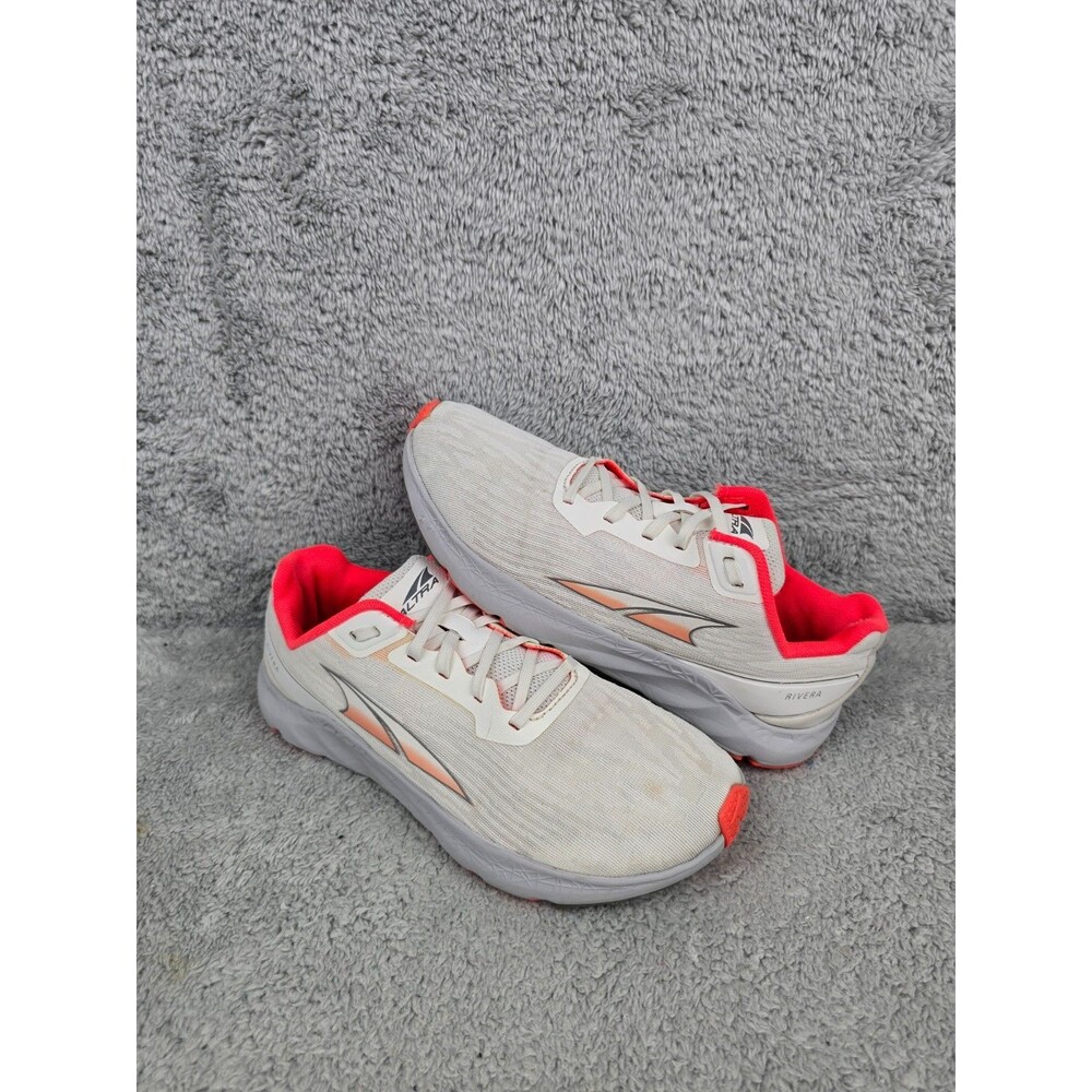 Altra Rivera 3 Running Shoes Women Size 8 White Orange Mesh Comfort Sneakers